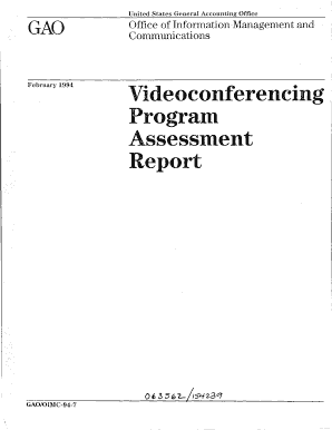 OIMC 94 7 Videoconferencing Program Assessment Report Gao  Form