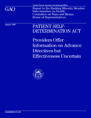 HEHS 95 135 Patient Self Determination Act Gao  Form