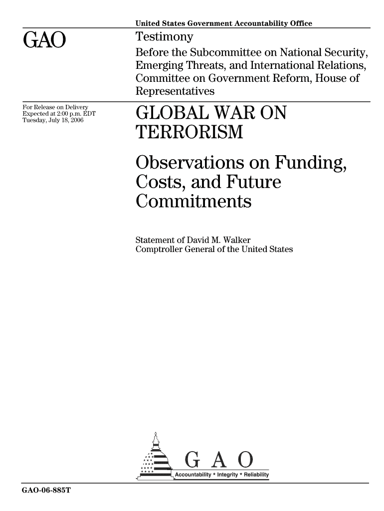 Before the Subcommittee on National Security,  Form