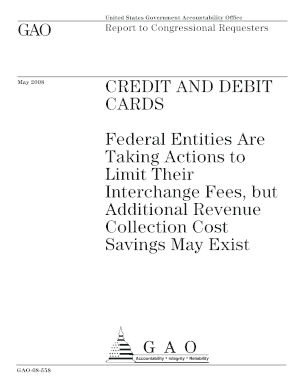 GAO 08 558 Credit and Debit Cards  Form