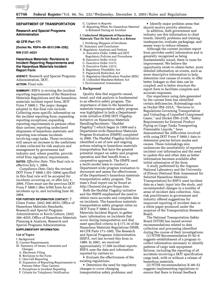 68 FR 67746 Hazardous Materials U S Government Printing Office Gpo  Form