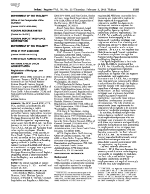 Docket ID OCC20110005 Gpo  Form