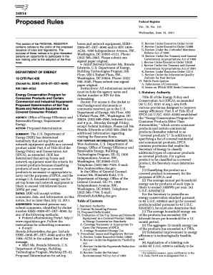 DOE Proposed Rules U S Government Printing Office Gpo  Form