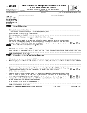 Form 8840 Printable