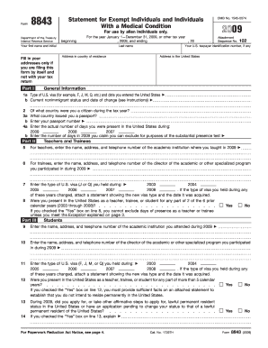  Irs Form 8843 2021