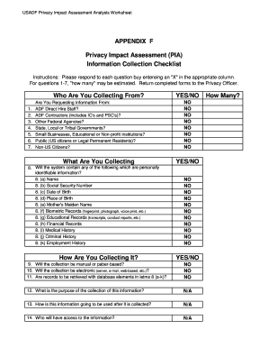 Privacy Impact Assessment Form