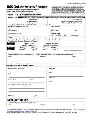 Idis Access Form