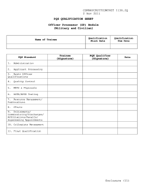 Navy Pqs Template  Form