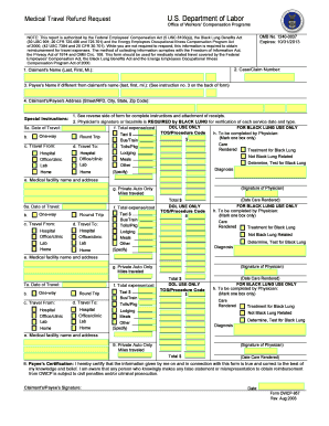 Owcp 957 Fillable Form