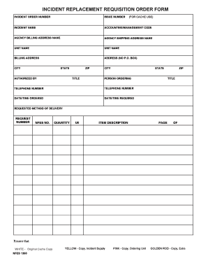 Nfes Incident Replacement Form