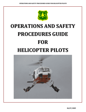 Operations and Safety Procedures Guide for Helicopter Pilots  Form