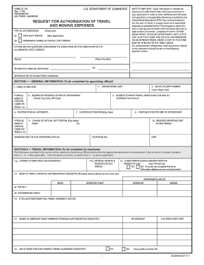 Travel Forms NOAA Office of the Chief Financial Officer