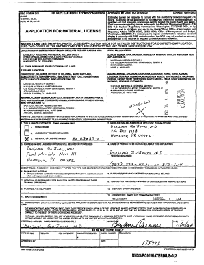 Quinones, Benjamin, MD, Renewal Application Dtd 1111 NRC Pbadupws Nrc  Form