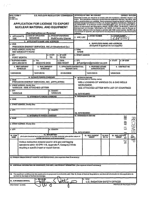 CBP0001 Combined Export and Import License Application NRC Pbadupws Nrc  Form
