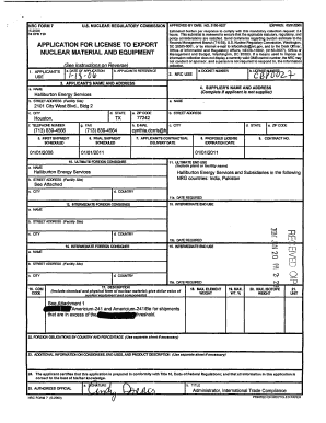 CBP0027 ImportExport License Application January 18, NRC Pbadupws Nrc  Form