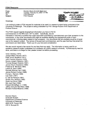 FOIAPA 0078 Biographical Information on NRC Commissioners Form 1977 to , Resumes, Profiles, Etc Pbadupws Nrc