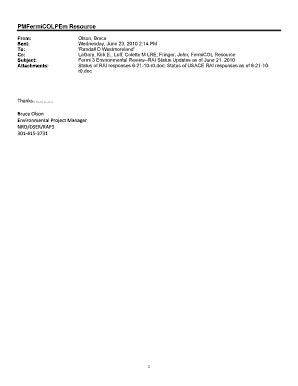 20100623 Fermi COL Fermi 3 Environmental Review RAI Status Updates as of June 21, Pbadupws Nrc  Form