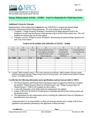 ENR01 Fuel Use Reduction for Field Operations  Form