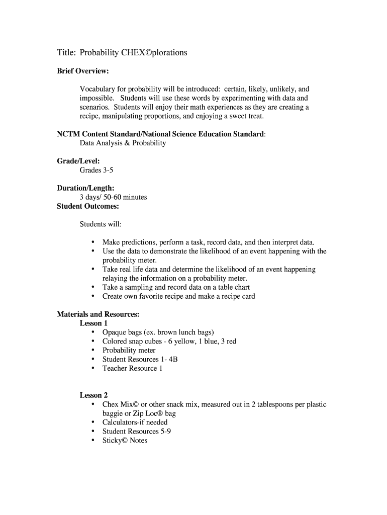 Title Probability CHEX Plorations Nsa  Form