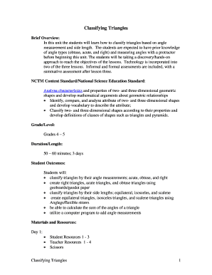 Classifying Triangles Nsa  Form