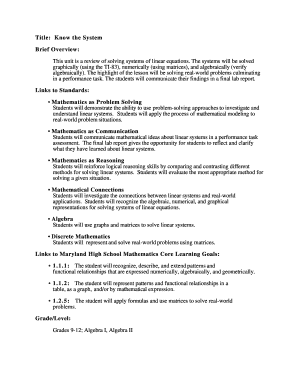 Title Know the System Brief Overview This Unit is a Review of  Form