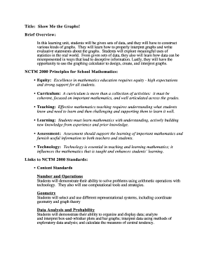 Title Show Me the Graphs! Brief Overview in This Learning Unit  Form