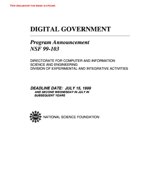 DIGITAL GOVERNMENT  Form