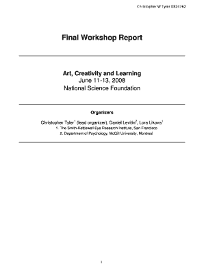 Final Workshop Report Nsf  Form