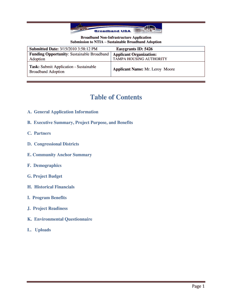 Broadband Non Infrastructure Application Submission to NTIA Sustainable Broadband Adoption Submitted Date 315 35812 PM Easygrant  Form