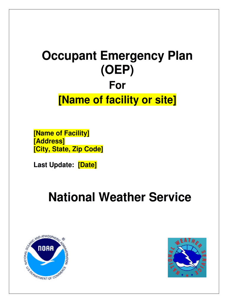 Occupant Emergency Plan  Form