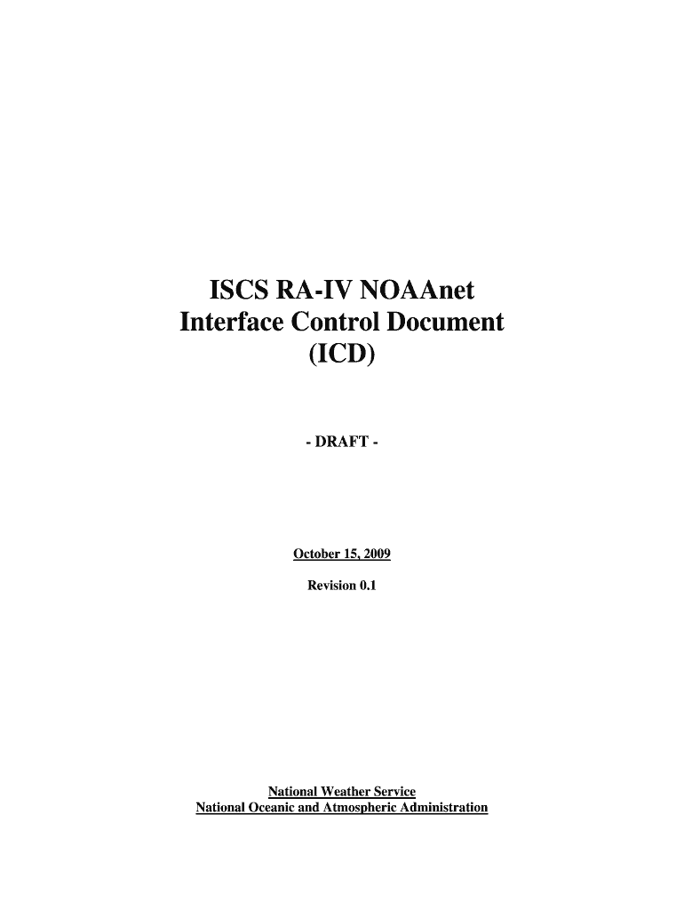 ISCS RA IV NOAAnet Interface Control Document ICD National  Form