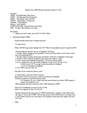 1 Minutes from CHPS Meeting Thursday February 24, Nws Noaa  Form