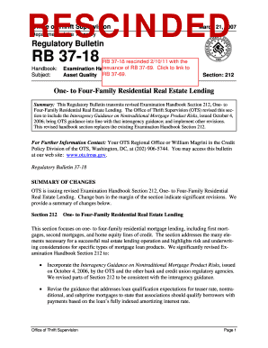 RB 37 18 Office of the Comptroller of the Currency Occ  Form