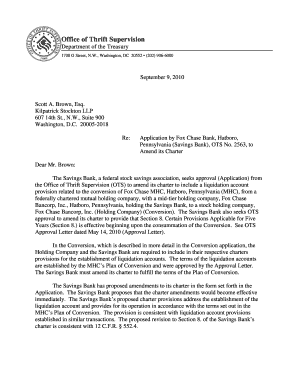 Charter Amendment Fox Chase Bank, Hatboro, Pennsylvania Charter Amendment Fox Chase Bank, Hatboro, Pennsylvania  Form