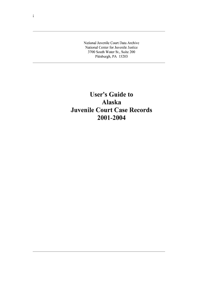 User&#039;s Guide to Alaska Juvenile Court Case Records Ojjdp  Form