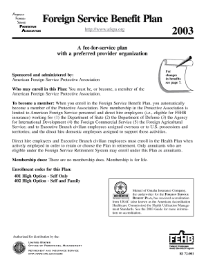 Foreign Service Benefit Plan Httpwww Opm  Form