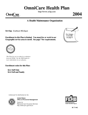 OmniCare Health Plan Office of Personnel Management Opm  Form