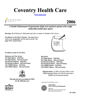 Coventry Health Care Www Opm  Form