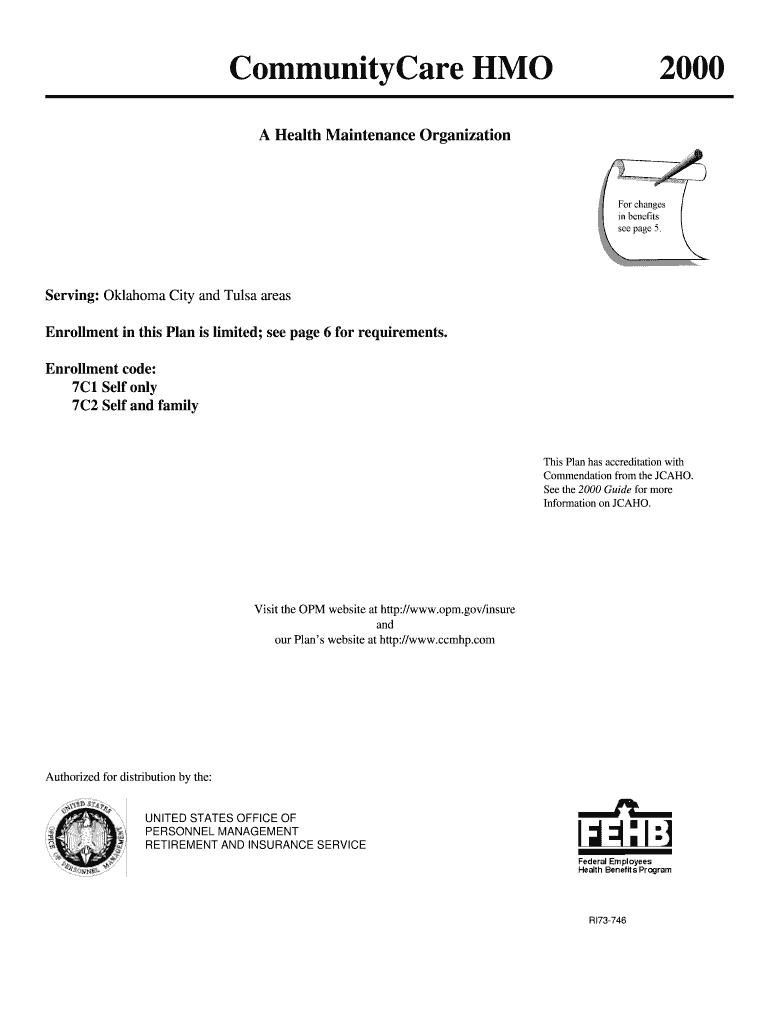 CommunityCare HMO Office of Personnel Management Opm  Form