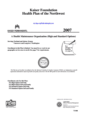 Health Plan of the Northwest Opm  Form