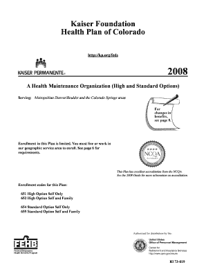 Health Plan of Colorado Opm  Form