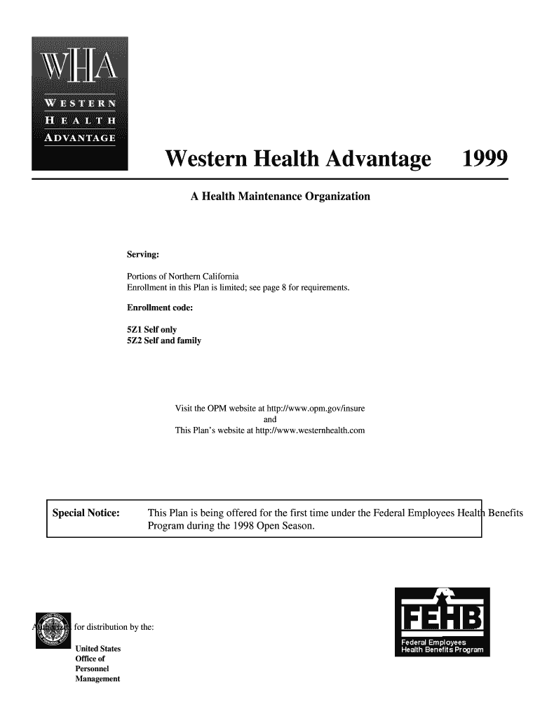 Western Health Advantage Office of Personnel Management Opm  Form