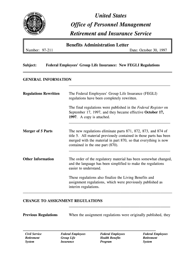 Number 97 211 Opm  Form