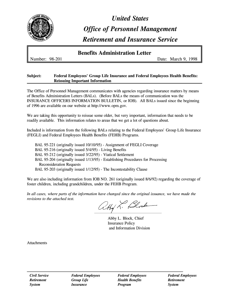 Number 98 201 Opm  Form