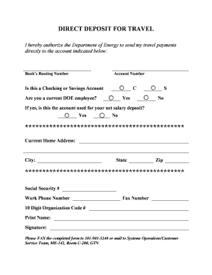 PCS Direct Deposit DOC Oro Doe  Form