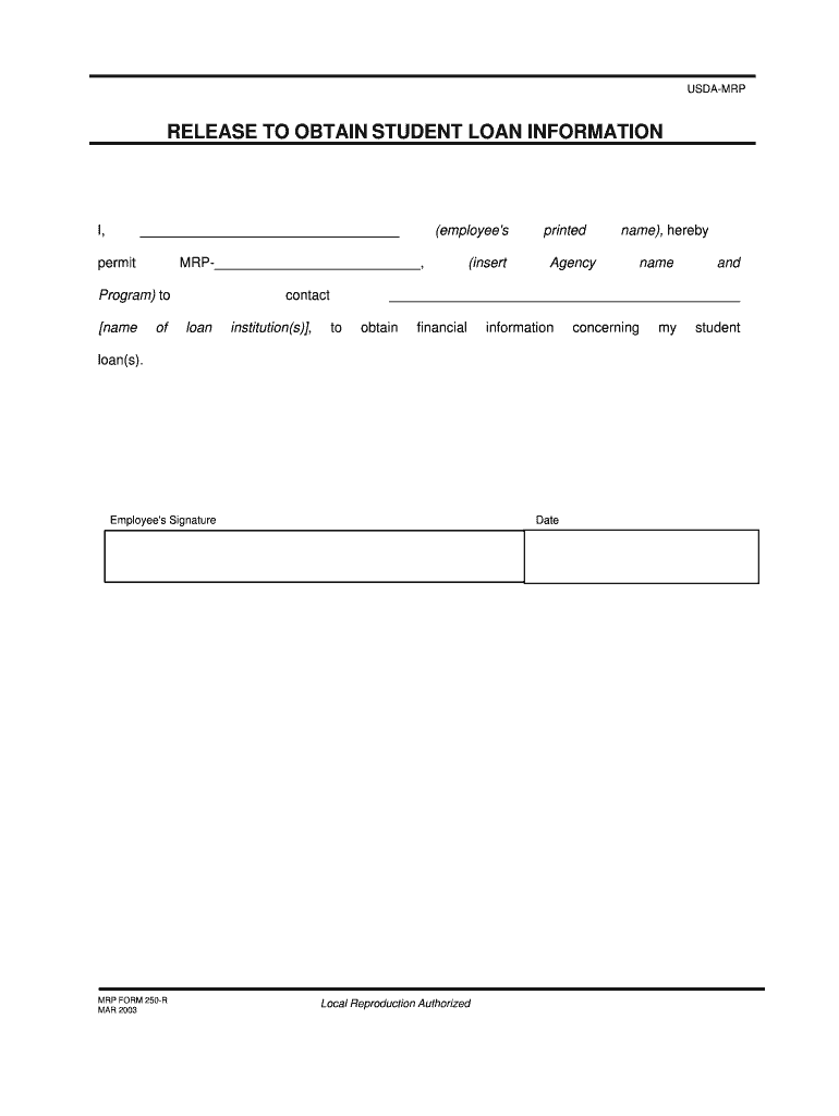 MRP Form 250 R APHIS