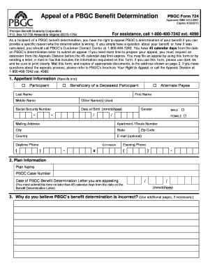 Pbgc Form 724