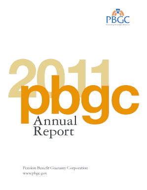 PBGC Annual Report PBGC Annual Report Pbgc  Form