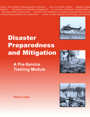 Disaster Preparedness and Mitigation Peace Corps  Form