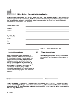 Postal Rate Commission U S Postal Regulatory Commission Prc  Form